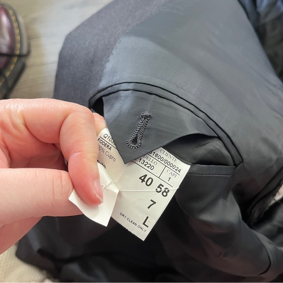 Canali Mens Charcoal Black 100% Wool Blazer Made in Italy Size 40L - Picture 4 of 9